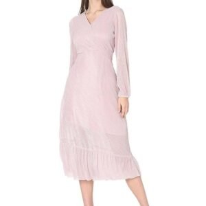 VERO MODA Women's Polyester A-Line Below The Knee Dress