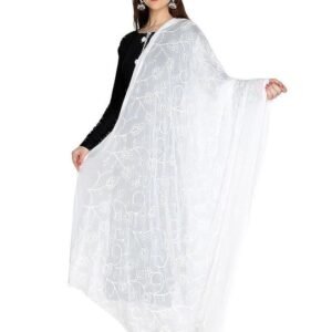 DUPATTA BAZAAR Women's Floral Chiffon Dupatta